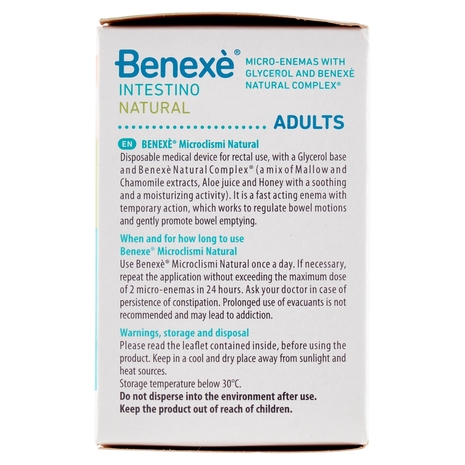 Benexè Intestino Microclismi Natural con Glicerolo e Benexè Natural Complex Adulti 6 x 10 g
